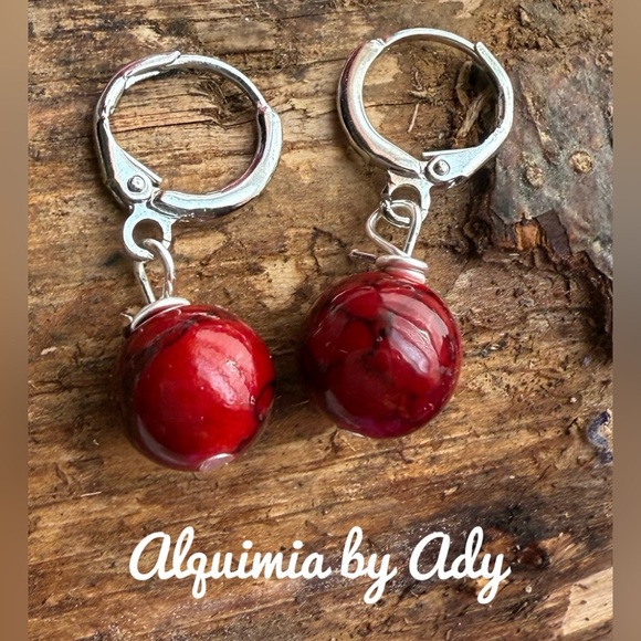 Alquimia Red Earrings - Picture 1 of 1